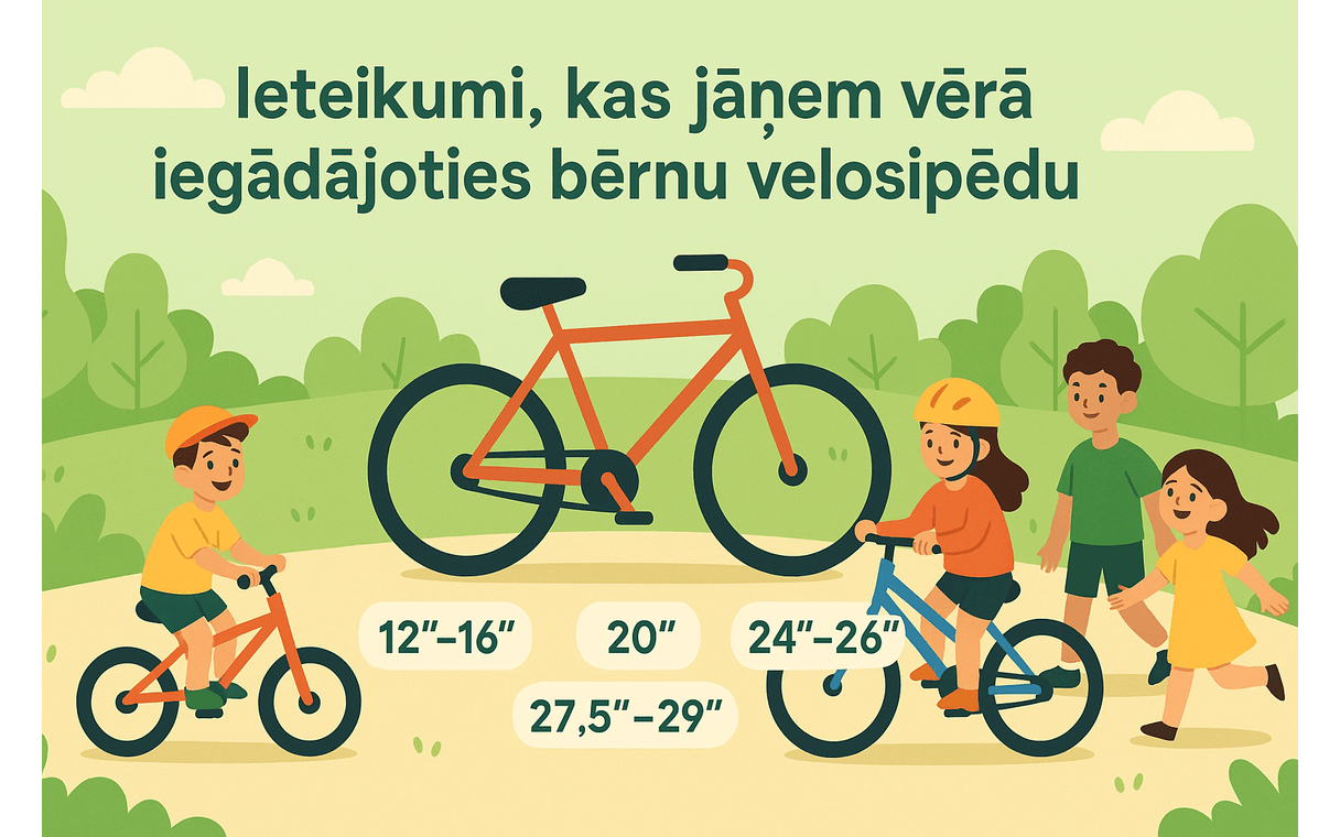 Kā izvēlēties bērnu velosipēdu