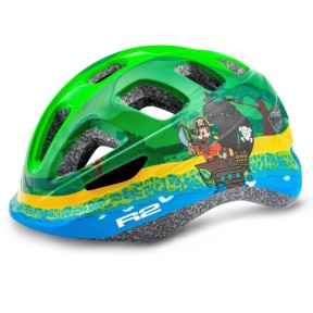R2 Bunny Kids Helmet, Green Pirate | Bērnu Velo Ķivere
